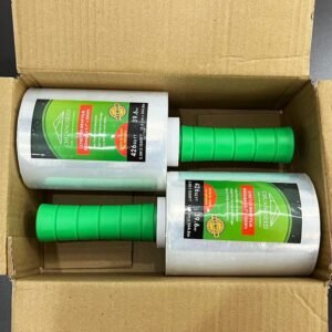 2-Pack Industrial Mini Clear Stretch Wrap Film 80 Gauge 5.1" 1000ft for Pallet Wrap with Plastic Handle,Durable Self-Adhering Packing,Moving,Packaging,Heavy Duty Shrink Film Chuangseed - Image 8