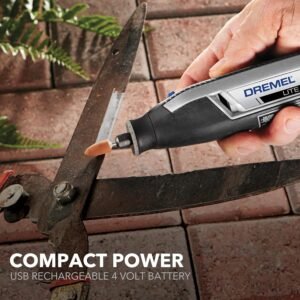 Dremel Lite 7760 N/10 4V Li-Ion Cordless Rotary Tool, Variable Speed Multi-Purpose Kit, USB Charging, Easy Accessory Changes - Perfect For Light-Duty DIY & Crafting, Sanding, Engraving and Polishing - Image 6