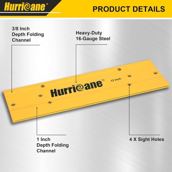 HURRICANE 12 Inch Folding Tool, Sheet Metal Bending Tools for HVAC, Duct Bender Hand Tool, Forming Metal 3 81lZqts1WCL. AC SL1500