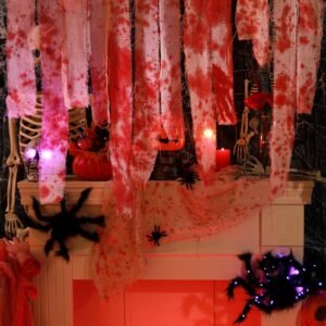 Halloween Decorations Creepy Blood Bandage, Haunted House Decor Scary Gauze Bandage, Crime Scene Props for Mummy, Cosplay Parties and Door Curtains(Blood Stain Pattern,131ft) 13 Halloween Decorations Creepy Blood Bandage, Haunted House Decor Scary Gauze Bandage, Crime Scene Props for Mummy, Cosplay Parties and Door Curtains(Blood Stain Pattern,131ft) - Image 6