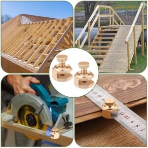 4 Pack Stair/Square Gauge Set for Framing Square, Stair Stringer Layout Tool for Circular Saw, Carpentry Squares and Rafter Layout, Aluminum Alloy Stair Gauge Tool(Gold) 17 4 Pack Stair/Square Gauge Set for Framing Square, Stair Stringer Layout Tool for Circular Saw, Carpentry Squares and Rafter Layout, Aluminum Alloy Stair Gauge Tool(Gold) - Image 8