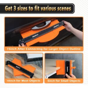 dodowin Connectable Contour Gauge 10+5inch, Mens Fathers Day Gifts for Dad Him Husband,for Adult Men, Super Gauge Outline Shape Tool, Woodworking Tools,Anniversary Birthday Gifts Ideas - Image 4