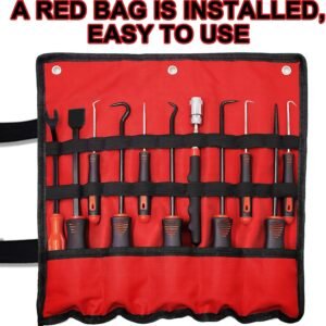 KEZE 11Pcs Carbon Steel Precision Pick & Hook Set with Scraper and Magnetic Telescoping Tool Kit for Remove Automotive Electronics Maintenance Hoses Gasket Hand Pick Up Tools 15 KEZE 11Pcs Carbon Steel Precision Pick & Hook Set with Scraper and Magnetic Telescoping Tool Kit for Remove Automotive Electronics Maintenance Hoses Gasket Hand Pick Up Tools - Image 5