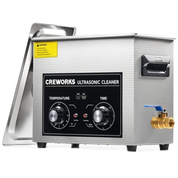 CREWORKS 6.5L Ultrasonic Cleaner with Knob, 1.7 gal 120W Professional Industrial Auto Cleaning Machine for Tools Watch Glasses Retainer Denture Parts, 40kHz Digital Heated Sonic Cavitation Cleaner 2 81pdt2ah5RL. SL1500