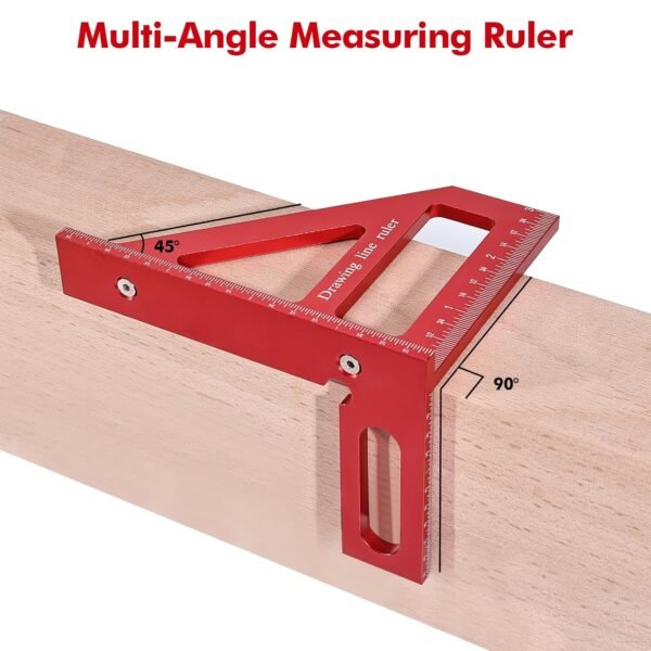 3D Multi-Angle Measuring Ruler, Precision Imperial 45/90 Degree Woodworking Square, Aluminum Alloy Miter Triangle Ruler and Layout Measuring Tool for Engineer, Carpenter, Construction Use 5 81sSBychqhL. SL1500