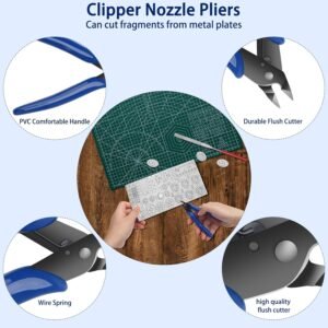 23 Pieces Metal Puzzle Tool Kit, AHIER Metal Model Tool Kit Including Plier Bending Assist Tools File Flat Tweezers Wire Wrapping Rod, 3D Metal Earth Tool Kit Model Building Tools - Image 4