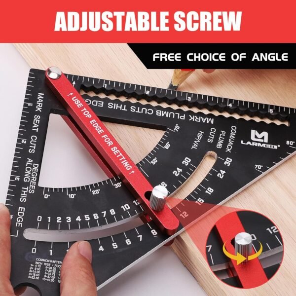 Carpenter Square 7 inch Woodworking Tools Adjustable Rafter Square Carpenter Tools, Combination Square Framing Square, Aluminium Carpentry Squares, Gift for Carpenters 4 81tqqmnaCrL. SL1500