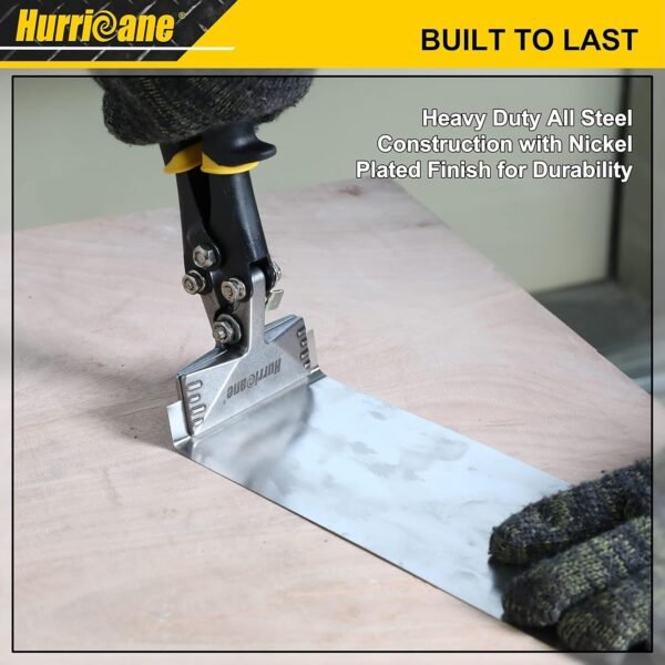 HURRICANE 3inch Sheet Metal Hand Seamer, Heavy Duty Bender for Metal Flattening, Precision Duckbill Pliers and Sheet Metal Tongs, Ideal for HVAC Projects, Ergonomic Straight Flat Smooth Jaw 7 81ufQu89L8L. AC SL1500