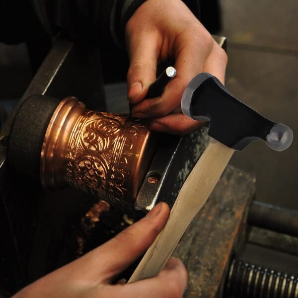 The Beadsmith Two-Sided Chasing Hammer - 10.5 Inches Wooden Handle, 2.75” Steel Head with a 13.5mm Ball Pein & 29mm Domed Face - Tool Used to Add Texture and Dimension to Metalwork 7 81uuZyIMwqL. AC SL1500