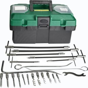 23pcs Packing Extractor Set, Steel Alloy Packing Puller Tool Set, Flexible Shaft Corkscrew Pulling Hook Set, Gland Packing Extraction Removal Kit with Toolbox - Image 2