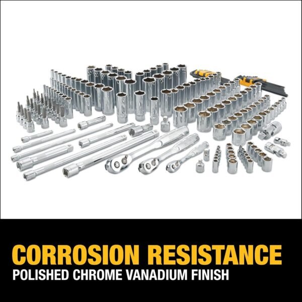 DEWALT Mechanics Tool Set, SAE and Metric Socket Wrench Set, Drive Sizes 1/2, 1/4, 3/8 Socket Set, 192-Piece Tool Box (DWMT75049) 6 81zVPvNNr+L. AC SL1500