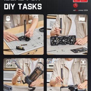 Fanttik E1 Max Electric Screwdriver, Mini Precision Screwdriver Set, 50 Magnetic Bits, Magnetic Storage, 5/32‘’Hex, Repair Tool Kit for Electronics Phone Camera Laptop Watch (Grey) 18 Fanttik E1 Max Electric Screwdriver, Mini Precision Screwdriver Set, 50 Magnetic Bits, Magnetic Storage, 5/32‘’Hex, Repair Tool Kit for Electronics Phone Camera Laptop Watch (Grey) - Image 9