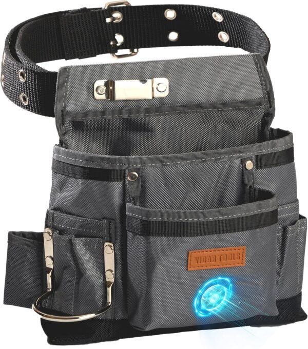 Small Tool Belt Pouches,Tool Belts for men,magnetic tool belt,11-Pockets,Electrician Construction,Carpentry.Heavy Duty nylon belt with metal buckle.1680D Oxford. 2 910S uLXU1L. AC SL1500