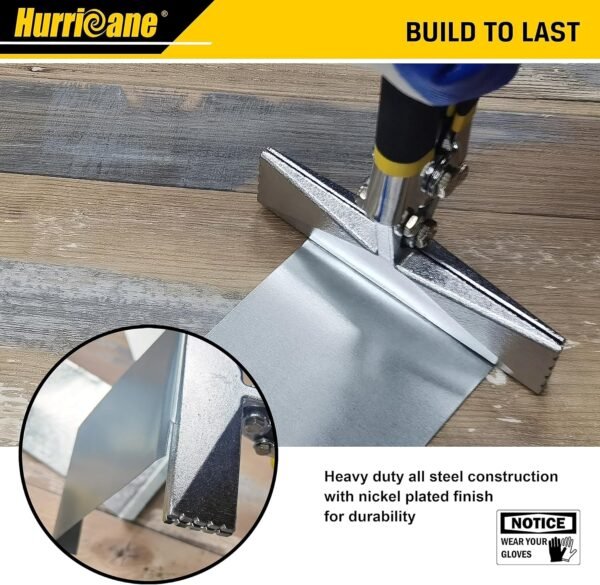HURRICANE Sheet Metal Hand Seamer, 6 Inch Straight Jaw Sheet Bender Tools for Flattening Metal, Bending Pliers with Double Dipped Cushion Handle 7 9160vZXatTL. AC SL1500