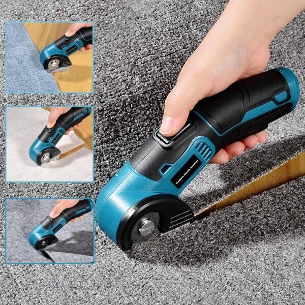 4V Cordless Electric Scissors Heavy Duty Cardboard, Fabric, Leather & Carpet Cutter with Brushless Motor & USB-C Charging, Includes 2 Tungsten Blades Tool Kit for DIY, Crafting, Industrial Use 8 91Gbxe TXhL. AC SL1500