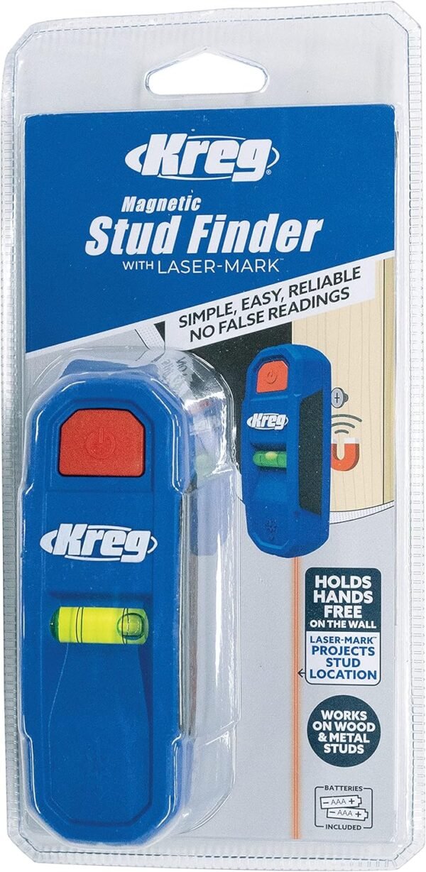 Kreg KMM1000LZ - Kreg Magnetic Stud Finder with Laser-Mark - Stud Finder & Wall Scanner - Magnetic Stud Finder Tool - with Precise Stud Magnet 3 91OJGCKmxsL. AC SL1500