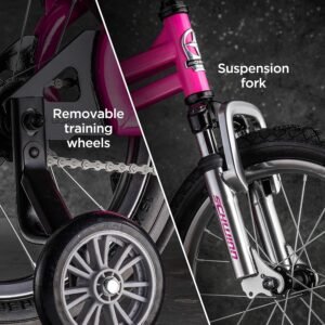 Schwinn Krate EVO Kids Bike for Boys and Girls Ages 3-5 Years, 16-Inch Wheels, Front Suspension, Slik Rear Tire, Rider Height 38 to 48-Inches, Removable Training Wheels, Rear Coaster Brake - Image 6