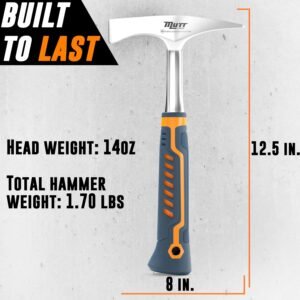 Mutt Tools 14oz Head Weight Welding Chipping Hammer - Professional Slag Hammer for Welders - Forged Steel Impact Tool for Metal Work - Welding Hammer 13 Mutt Tools 14oz Head Weight Welding Chipping Hammer - Professional Slag Hammer for Welders - Forged Steel Impact Tool for Metal Work - Welding Hammer - Image 6