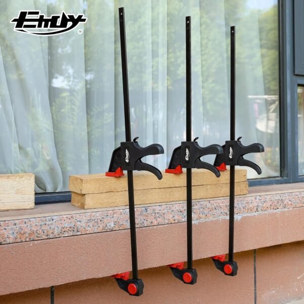 24" Bar Clamps for Woodworking, Medium 170 lbs One-Handed Spreader/Clamp, Light-Duty Quick-Clamp F Wood Clamps Set for Hand Wood Working Crafts Grip Gluing - 2 Pack 7 91oIWlqT89L. AC SL1500