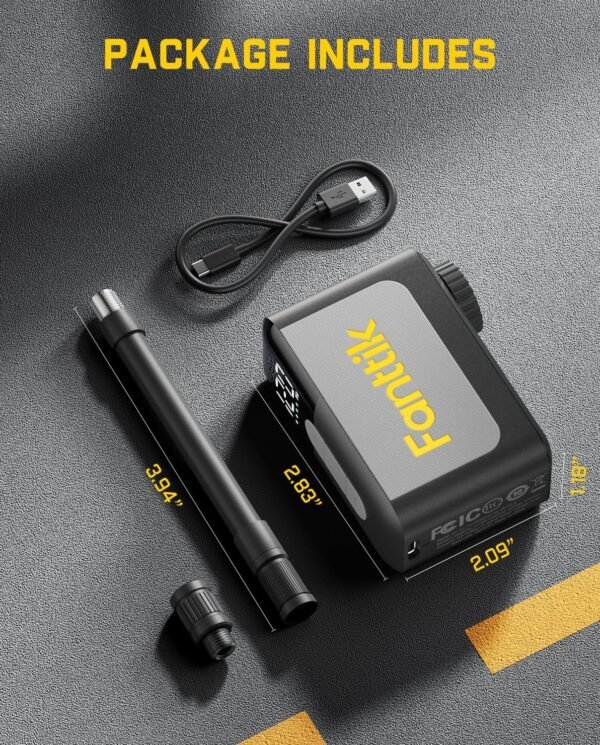 Fanttik X10 Ace Mini Bike Pump with Gauge, 120PSI Electric Tiny Bike Pump with Presta and Schrader Valve, Auto Stop, Fast Inflation for Road Bike 10 91zfn1LpvQL. AC SL1500