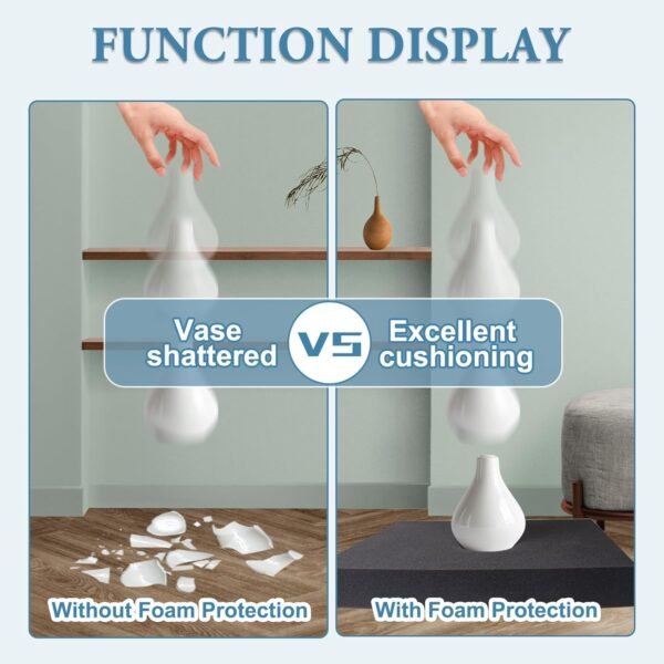 Black Polyurethane Foam Inserts for Cases, 16 x 12 x 4 Inch, Cuttable Packing Padding for Tool Box, Camera, Crafts and Storage 4 1762692972 711+SkfwOKL. SL1500