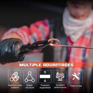 Blacksmith Tongs Wolf Jaw Blacksmithing Tool for Beginner & Professional Blacksmiths Bladesmiths & Craftsmen (15 in) - Image 3