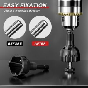 Deburring External Chamfer Tool with Tungsten Carbide Blades, Bolt Thread Repair & Burr Removal for Metal, PVC, Wood, 3D Printing - 3/5"-1-3/8" (15-35mm) - Quick-Release 1/4" Hex Shank 13 Deburring External Chamfer Tool with Tungsten Carbide Blades, Bolt Thread Repair & Burr Removal for Metal, PVC, Wood, 3D Printing - 3/5"-1-3/8" (15-35mm) - Quick-Release 1/4" Hex Shank - Image 5