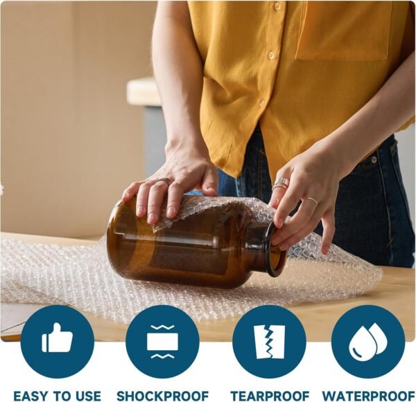 6 Pack Bubble Cushioning Wrap 12 inch x 36 Feet - Large Plastic Packing Roll for Moving Boxes & Shipping Supplies - Moving Supplies, Perforated Every 12 Inch 6 1763731279 71ze59Q4UIL. AC SL1500