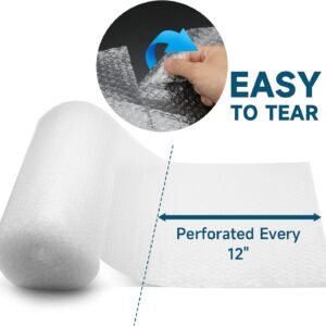 Bubble Cushioning Wrap 12 inch x 36ft - Large Plastic Packing Roll for Moving Boxes & Shipping Supplies - Moving Supplies, Perforated Every 12 Inch - Image 3
