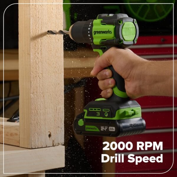 GREENWORKS 24V 1/2” Brushless Cordless Drill (400 In-lbs.) + 6.5” Circular Saw (4,800 RPM), (2) 2.0Ah (12,000mAh Power Bank) USB-C Batteries, Braided Cable, 65W Rapid Charger 12 1764077960 81bJcR1fWYL. AC SL1500