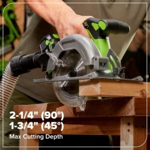GREENWORKS 24V 1/2” Brushless Cordless Drill (400 In-lbs.) + 6.5” Circular Saw (4,800 RPM), (2) 2.0Ah (12,000mAh Power Bank) USB-C Batteries, Braided Cable, 65W Rapid Charger 34 GREENWORKS 24V 1/2” Brushless Cordless Drill (400 In-lbs.) + 6.5” Circular Saw (4,800 RPM), (2) 2.0Ah (12,000mAh Power Bank) USB-C Batteries, Braided Cable, 65W Rapid Charger - Image 14