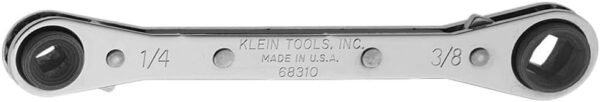 Klein Tools 68310 Ratcheting Refrigeration Wrench, Made in USA, Reversible Wrench with 3/16 and 5/16-Inch Square and 1/4 and 3/8-Inch Square Sizes 2 418IgLXYYcL. AC SL1000