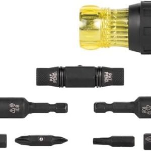 Klein Tools 32500HD KNECT Multi-Bit Screwdriver/Nut Driver, Impact Rated 11-in-1 Tool with Phillips, Slotted, Square and Torx Tips - Image 6
