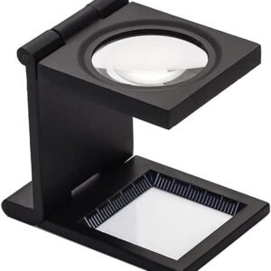 Rongon Pocket Magnifying Glasses Three-Folding Magnifier 10X 28MM Zinc Alloy Small Loupe Mini Magnifying Glass with Scale for Jewelry Sewing Textile Optical Thread Collection Repair - Image 2