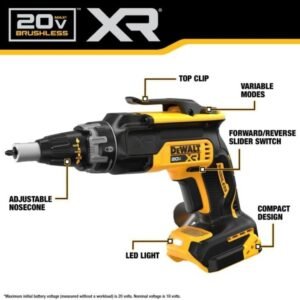 DEWALT 20V Max Drywall Screwgun, Tool Only (DCF630B) - Image 4