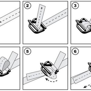 Composite Cord Strapping Kit Packing Tool Set, 1/2-3/4 inch Cord Tensioner Strapping Tensioner, 50pcs 3/4" Metal Wire Buckles, 3/4 inch x 328 feet Composite Cord Roll, Pallet Banding Kit Set - Image 4