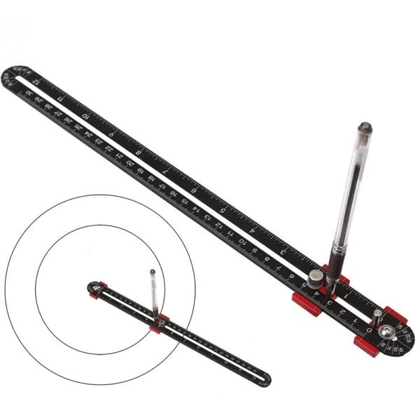 300mm Woodworking Compass Tool, Large Compass Woodworking Scribing Circle, Carpenter Compass Ruler Marking Gauge Circle Marking Tool for Engineer Carpenter (Black) 2 51Jr1T VYSL. SL1000