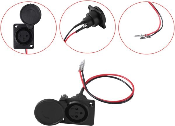 KAMIER XLR Charger Port for Razor MX650 MX500 SX500 Mcgrath Dirt Rocket Bike EcoSmart Metro Kids Electric Scooter E-Scooter E-Bike Off Road Motocross Parts 3 Pin 2 Wires 5 51ZA3roLorL. AC SL1500