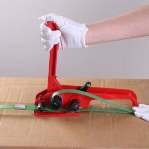 Pallet Banding Strapping Kit, 5/8"x 1000' Heavy Duty PET Strapping with Tensioner and Sealer Tool, 100 Metal Seals for Shipping, Moving, Warehouses, and Industrial Bundling, 1480 lbs Break - Image 7