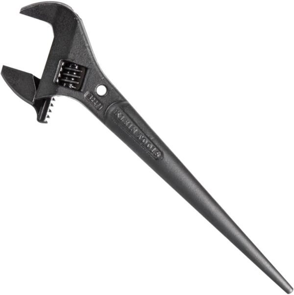 Klein Tools 3227 Extra Wide Adjustable Wrench, Made in USA, Construction Spud Wrench for Up to 1-7/16-Inch Nuts and Bolts, 10-Inch, with Tether Hole 2 51vubgZHVqL. AC SL1000