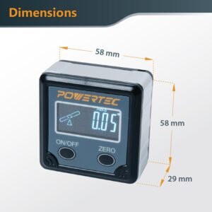 POWERTEC 71828 Table Saw Angle Gauge, Digital Angle Finder Protractor, Digital Level Box, 1 Pack, Digital Angle Gauge for Woodworking, Table Saw, Miter Saw 16 POWERTEC 71828 Table Saw Angle Gauge, Digital Angle Finder Protractor, Digital Level Box, 1 Pack, Digital Angle Gauge for Woodworking, Table Saw, Miter Saw - Image 8