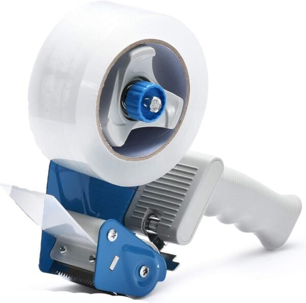 Pacific Mailer 2 Inch Tape Gun Dispenser with 2 Inch Carton Packing Tape, Lightweight Industrial Side Loading Tape Dispenser - Blue 2 611FqEJatqL. AC SL1500