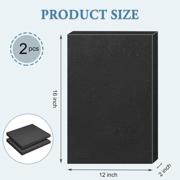 Black Polyurethane Foam Inserts for Cases, 2 Pcs 16 x 12 x 2 Inch, Cuttable Packing Padding for Tool Box, Camera, Crafts and Storage 3 612BSJ1L5jL. SL1500