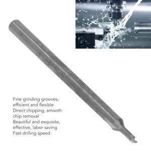 Kadimendium Dovetail End Mill Cutter Carbide 2 Flute Metric Metalwork Cutting Endmill Tool 3mm Dovetail End Mill Cutter (3 X 45 Degree X 40L) - Image 4