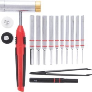 BIRCHWOOD CASEY Armorer's Hammer And Punch Kit | Durable Versatile Gunsmithing Multi-Piece Tool Set | 11 Punches, 4 Hammer Heads, Tweezer, Magnetic Strip & Case Included - Image 3