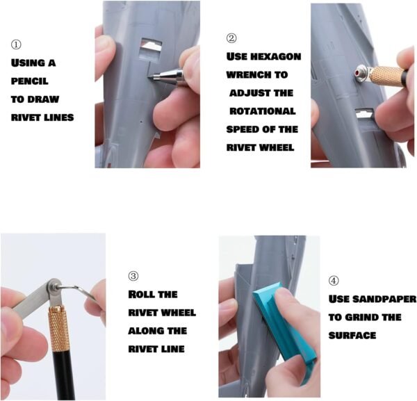 3 Set Model Rivet Maker Tool with Handle for Model Hobby Craft Building Accessories Tool(Set S123) 4 61668vB363L. AC SL1500