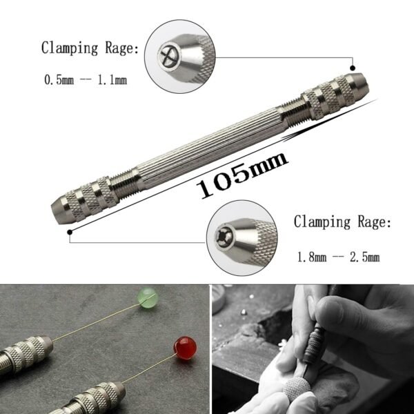 Luo ke 4 Pcs Round Cup Burr, 3/32'' Shank Wire Rounder Bits with Hand Drill Wire Twisting Tools(Burr Size: 1mm/1.4mm/1.8mm/2.3mm) 4 61BKLlsjHJL. SL1100