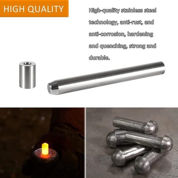 Blacksmith Tools Blacksmithing Forging Tools Blacksmith Rivet Doming Tools Heading & Bottom for Making Rivet Doming Fits Factory Sized 1/4" Shaft and 1/2" Head 4 61C5QqZSn7L. AC SL1500