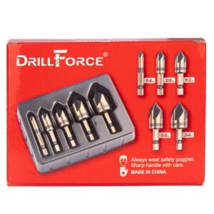 Cobalt Countersink Drill Bits Set(5PCS), M35 HSSCO 82 Degree 5 Flutes,1/4 Inch Quick Change Hex Shank for Stainless Steel, Metal, Wood, Carbon Steel 1/4'' 3/8'' 1/2'' 5/8'' 3/4'' - Image 8