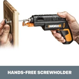 Worx 4V Electric Screwdriver, Rechargeable Cordless Power Screwdriver Set with 6 Bits, Screw Holder, Charger - WX255L - Image 4